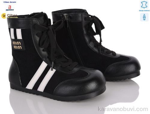 Черевики APAWWA A9312 black фліс