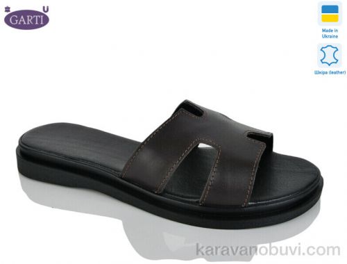 Шльопанці GARTI 94 корич шкіра