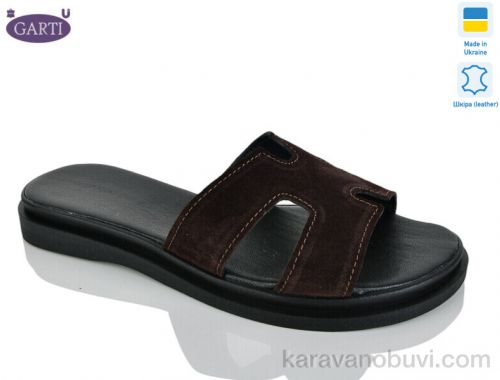 Шльопанці GARTI 94 коричневий замш