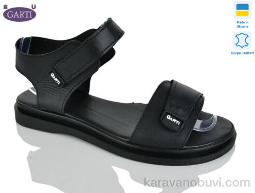 Босоніжки GARTI 36 чорна шкіра