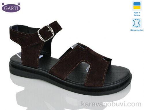 Босоніжки GARTI 0194 коричневий замш