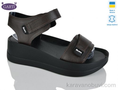 Босоніжки GARTI 0196 коричнева шкіра