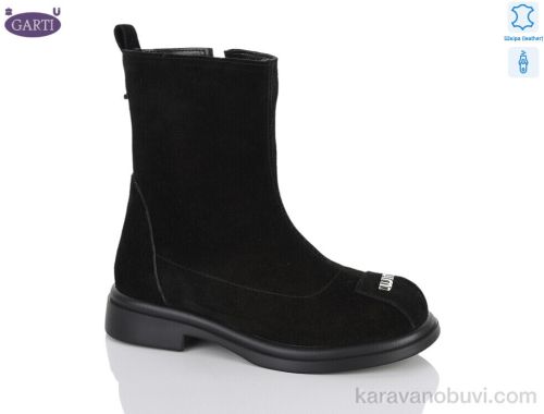 Черевики GARTI 312 чорний замш хутро