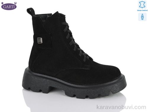 Черевики GARTI 308 чорний замш байка