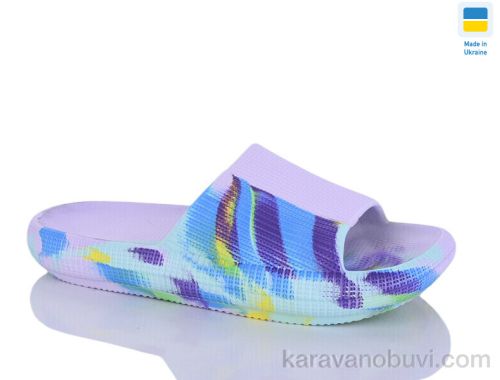 Шльопанці CROSS D24 мікс папуга бузок