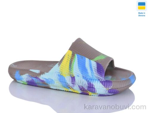 Шльопанці CROSS D24 мікс папуга коричневий