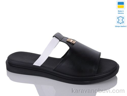 Шльопанці NO BRAND 14 чорно-білий к.