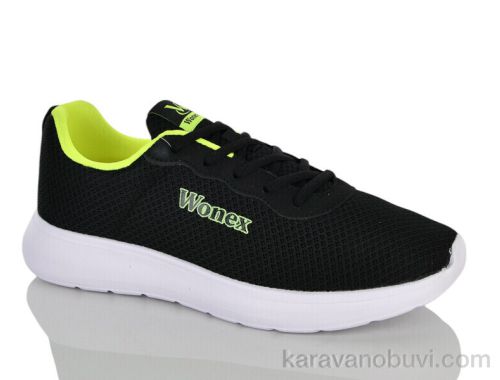Кросівки WONEX 2028-25 black-green